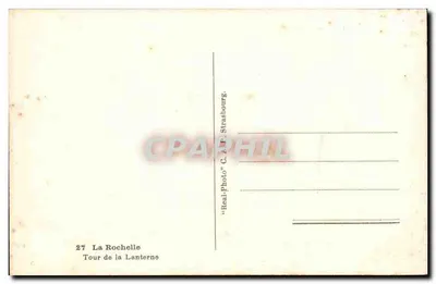 La Rochelle — Torre da Lanterna — C.A.P. Strasbourg, n°27 — Verso