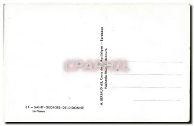 Molo św. Georgiusza w Didonne — Kurs Martiniki — wydawca M. Berjaud — Rewers