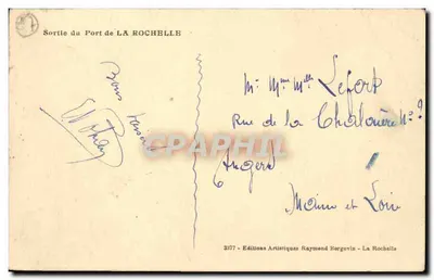 Wyjście z Portu La Rochelle — Wydawnictwo Artystyczne Raymend Borgevin — nr 3377 — Rewers