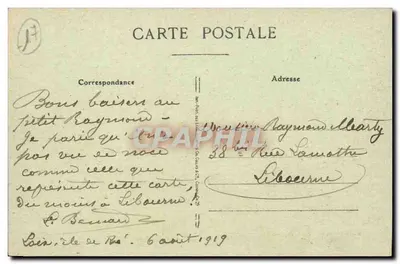 Ilha de Ré — Velhos Trajes Rétals — Coleção R. M. St Merlin-de-Ré — Verso