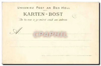 Jovem Bretão — Coleção Villain, Quimper — n° 1208 bis — Verso