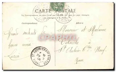 Buon Anno del 82° — Montargis — editore sconosciuto, n° serie 3 — Verso