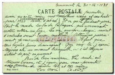 Cenas militares — Serviço em campanha ou na descoberta do inimigo — AP JARRY 1912 — Verso