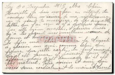 Francuski żołnierz czytający list — seria 393/4 — wydawca FURIA — Rewers