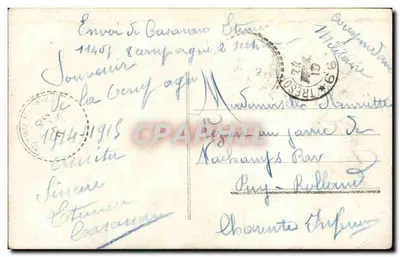 O Porta-Bonheur — Gerais franceses 1914-1915 — J.M.T. Editores — Verso