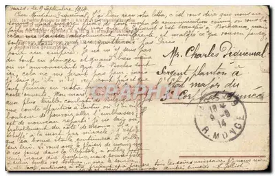 Sargento-planton em Bordeaux — 1914 — editor desconhecido, número de série não visível — Verso