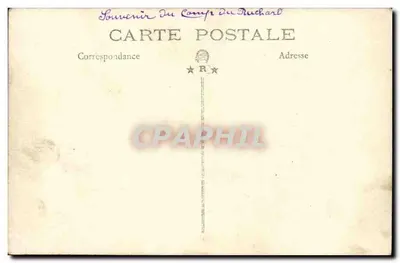 Soldats en campement — Camp du Ruchard — éditeur Ruchard — Verso