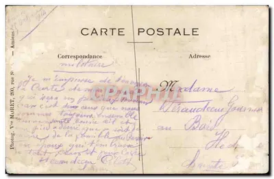 Gruppo di soldati — fotografia militare — Fotog. Vve MOURET, 200, rue St-Antions — Verso