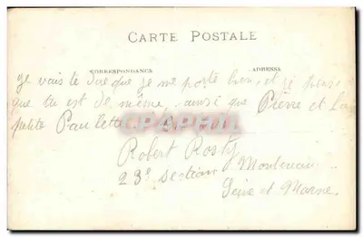 Groupe de soldats — 28e Section — Verso