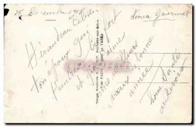 Żołnierz w mundurze — pamiątka z Mourmelon — M.J. 202 — Rewers