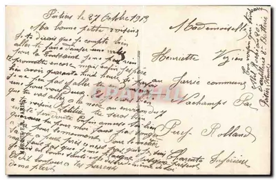 Soldato della 8ª Batteria — Parigi — editore RIGE n°4440 — Verso