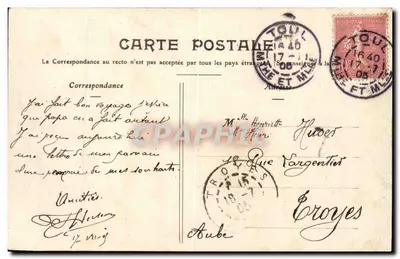 A Corvée de Quartier — soldados em uniforme de trabalho com carruagem de rodas — editor Laurent, Toulouse — Verso