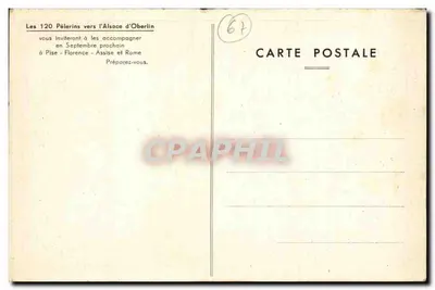 Grupo de peregrinos na Alsácia de Oberlin — Julho de 1937 — Editor desconhecido, n° 582708 — Verso