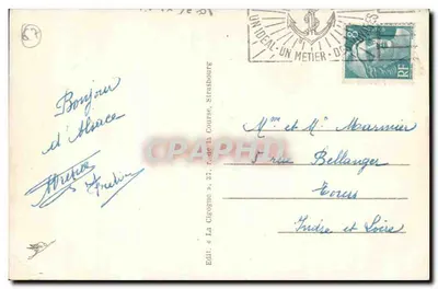 Strasburg — Plac Kléber — widok panoramiczny z katedrą — La Cigogne, n° 35 bis N — Rewers