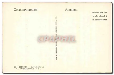 Thann - Katedra św. Thiébault — Wydawca Lévy i Neurquin, Paryż — Rewers