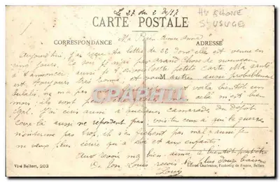 Villers-lès-Nancy — rua animada com carruagem a cavalo — Edição Chadorne, n° 911 — Verso
