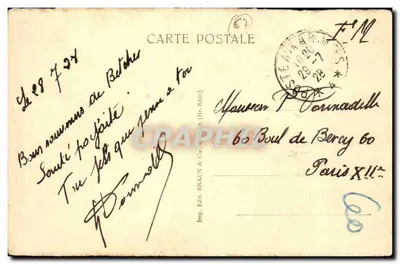 Estrasburgo — A Estação Central — Braun & Cie (Ht-Rhin) n°1434 — Verso