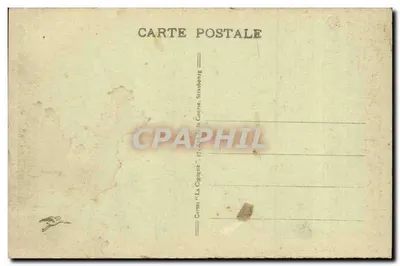 Strasburg — Plac Gutenberg — figura, tramwaj, budynki — wydawca 'La Cigogne', n° 308 — Rewers