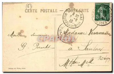 Zamek Bilstein (Belschstein) — ruiny na porośniętej lasem górze — Imp. Ad. Welck, Saint-Dié, N° 7331 — Rewers