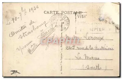 Strasburg — Mosty na Rynie w kierunku Kehl — Karty 'La Cigogne' n°650 — Rewers