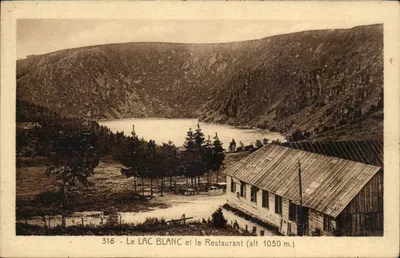O LAGO BRANCO e o Restaurante (alt 1050 m.) — série 316 — editor La Cigogne, Strasbourg