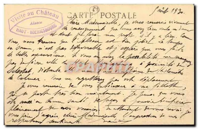 Haut-Königsbourg (Alsácia) — castelo em colina — editor desconhecido, número de série não visível — Verso
