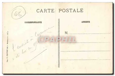 Montreux-Jeune (Alta Alsácia) — A Moinha "La Caille" incendiada durante o combate do 13 de agosto de 1914 — Veillat, Choisy-le-Roi — Verso