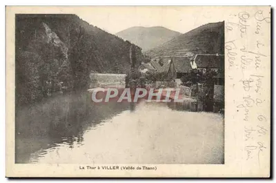 La Thur em VILLER (Vale de Thann) — vista do vilarejo e do rio — editor não visível