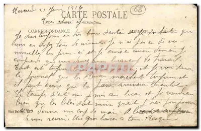 Diefmatten — Kościół i dom z belami — wydawca nieznany, nr 766 — Rewers