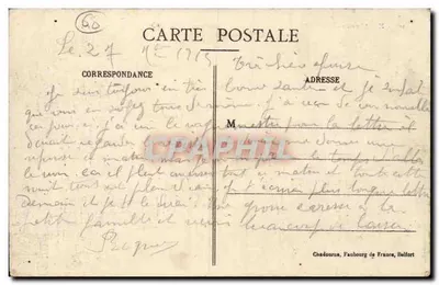Montreux-Vieux - Chegada do Presidente da República (12 Fevereiro 1915) — As tropas prestam as honras — Verso