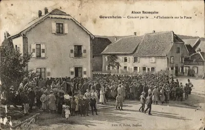 Gewenheim — Concerto pelo ...° de Infantaria na Praça — Edit. P. Pelot, Belfort