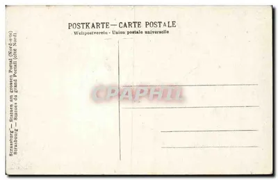 Strasbourg — Statuy wielkiego portalu — Union postale universelle — Rewers