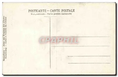 Strasburgo — Altare all'ingresso del coro — Unione postale universale — Verso