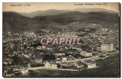 Gebweiler i. Els. — Vista aérea com o Grosser Belchen (1424 m)