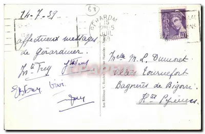 La Vallée de Munster — widok panoramiczny — Zeeder, n°878 — Rewers