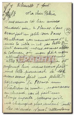 Ruínas do Castelo de Giersberg, perto de Ribeauvillé (Alsácia) — cartão postal n°18 — Verso