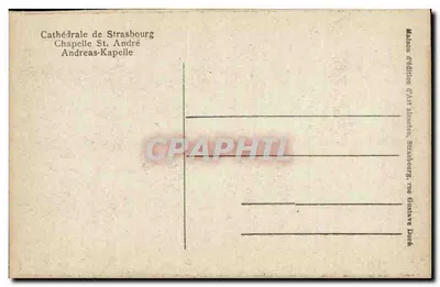 Katedra w Strasburgu — Kaplica św. Andrzej — Wydawnictwo Sztuki Zwiadowców — Rewers