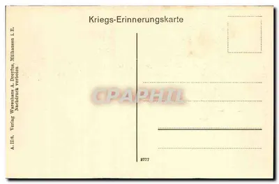 Kościół i kaplica w Uffholz, Obere Elsau — po zniszczeniu — wydawnictwo A. Dreyfus, nr 2777 — Rewers