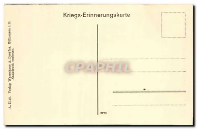 Interior da igreja destruída de Schweighausen i. Ob. Els. — Edição A. Dreyfns, n° 2779 — Verso