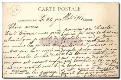 Laauw - O Ponte Metálica — Alta Alsácia — editor desconhecido, n° 740 — Verso
