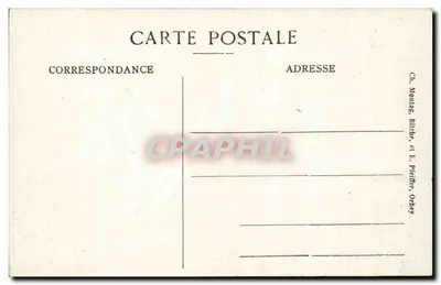 Lapoutroie (Haut-Rhin) — widok z powietrza wsi i jej okolic — wydawca Ch. Montage, Bliche, i E. Pfeiffer, Orbe — Rewers