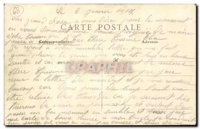 Giromagny — Rue Thiers — Les Vosges Illustrées, Imp. Andrès — Rewers