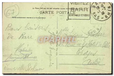 Barr i Ruina Zamku Andlau — Wyd. Pap. Auguste Meyer, Barr, n°22 — Rewers