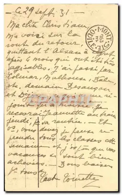 Mont Ste-Odile (alt. 763 m) — Widok z lotnictwa — Wydawca: Stara pocztówka 118 — Rewers