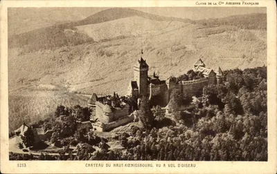 Castelo do Haut-Kœnigsbourg — vista de cima — cliché da Cie Adrienne Francesa, n° 1213