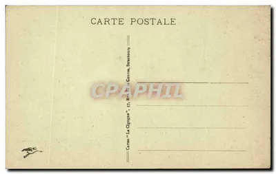 Ninho de Cegonhas na Alsácia — série 612 — Cartas 'La Cigogne', Strasbourg — Verso