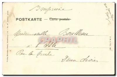 Dançarinos alemães — Lembrança da Alsácia — Editor: Verlag Hermann Buech, Strasbourg — Verso