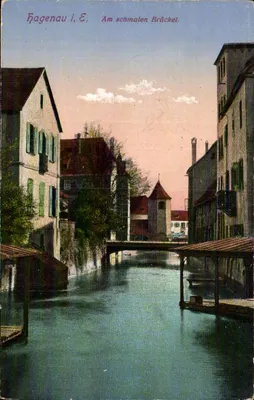 Hagenau i. E. — Am schmalen Brückel — editor não visível