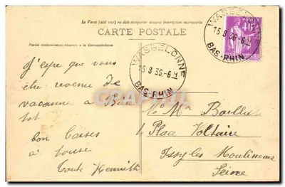 Environs de Wasselonne — Cronthal — Impr. L. Nesselhalder, Wasselonne — Verso