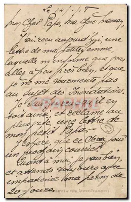 Strassburg i. Els. — Escola superior das meninas — editor não visível — Verso
